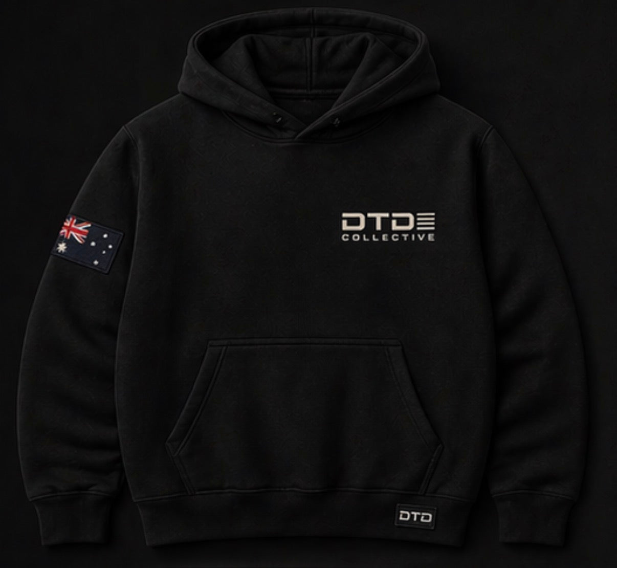 DTD Collective hoodie — front